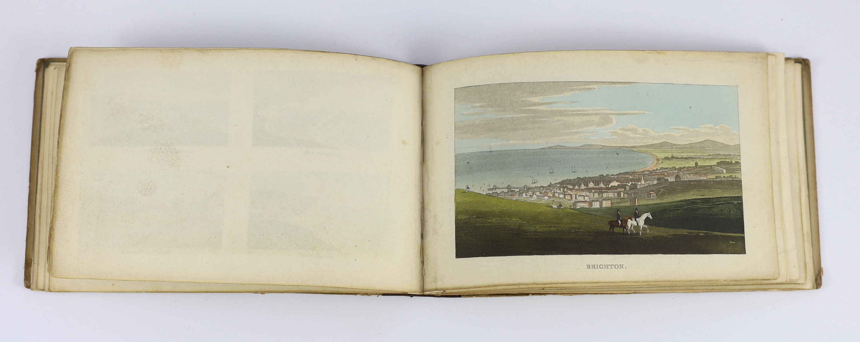 Havell, Robert - The Tour or Select Views on the Southern Coast ... pictorial engraved title and 25 coloured aquatint plates (1 as a folded panorama); original pictorial boards and later panelled calf spine, contained in